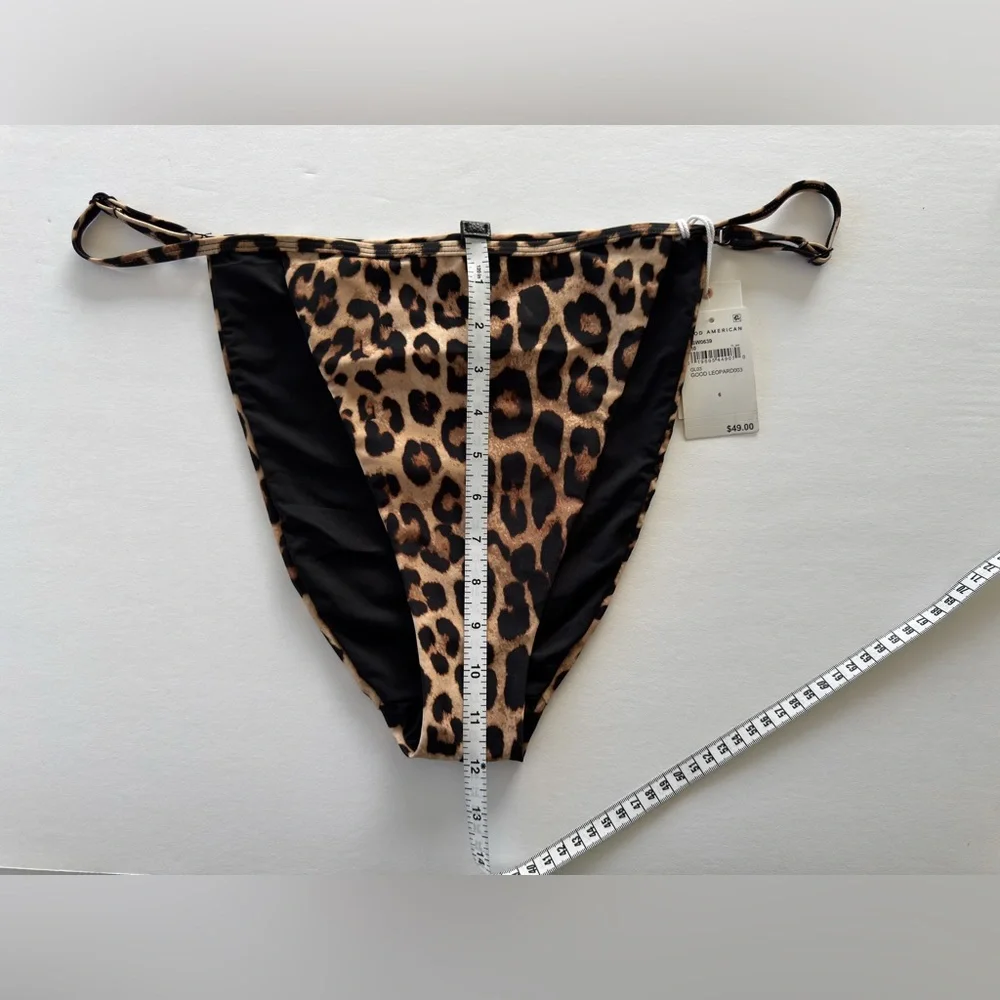 Good American “Perfect Fit” Leopard Bikini Bottom, New With Tags